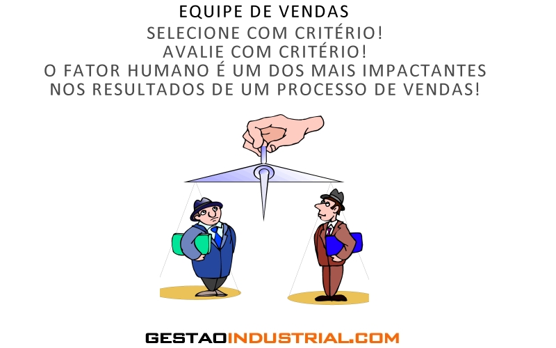 Selecione bem a equipe de Vendas Selecione bem a equipe de Vendas